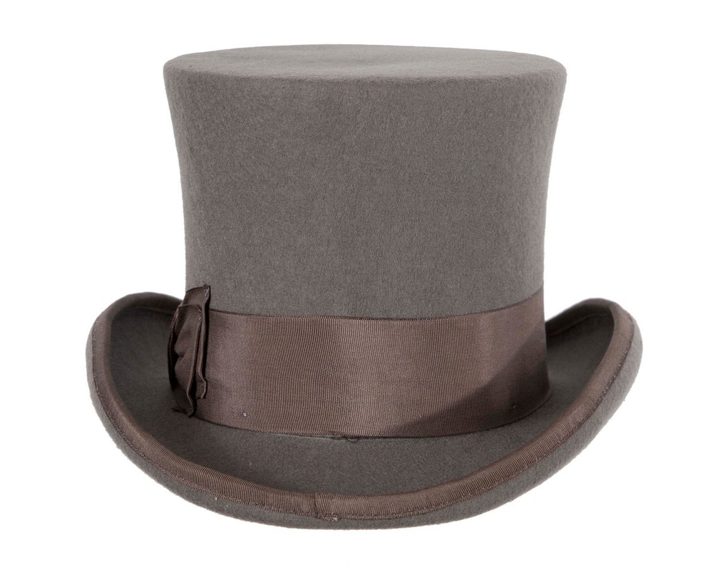 Grey SCALA Felt Top Hat - Hats From OZ UK Grey SCALA Felt Top Hat - Image 6