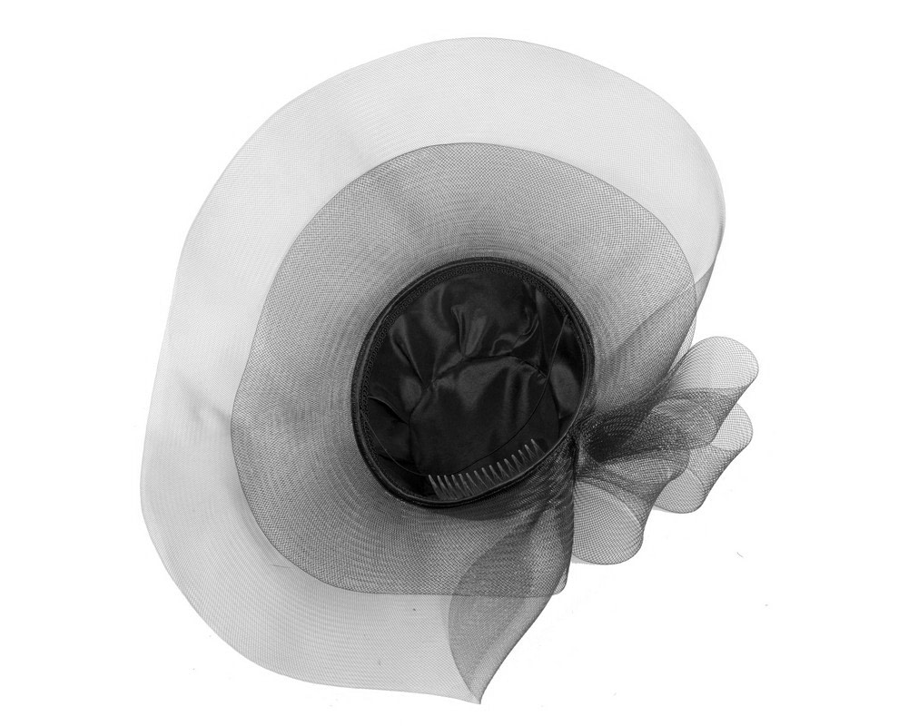 Black large brim custom made ladies hat - Hats From OZ UK Black large brim custom made ladies hat - Image 7