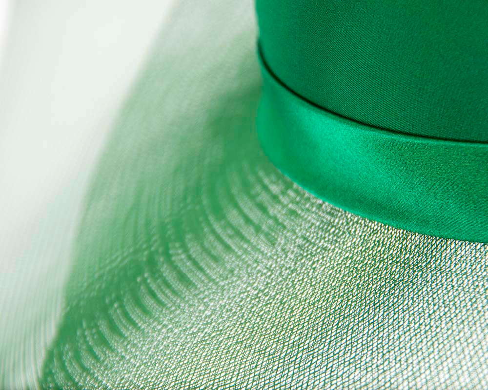 Green large brim custom made ladies hat - Hats From OZ UK Green large brim custom made ladies hat - Image 4