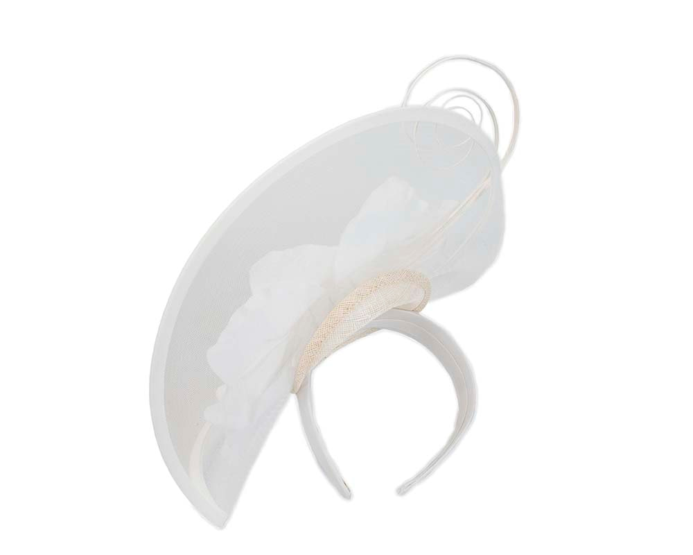 Large white flower heart fascinator - Hats From OZ UK Large white flower heart fascinator - Image 4