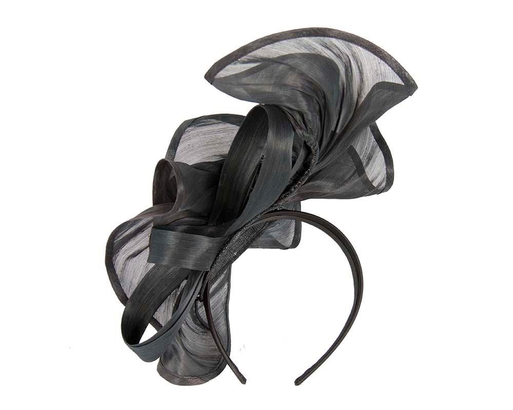 Twisted black designers fascinator by Fillies Collection - Hats From OZ UK Twisted black designers fascinator by Fillies Collection - Image 3