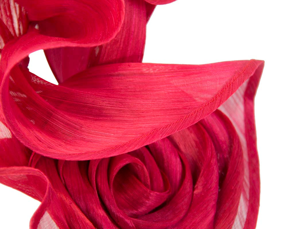 Twisted red designers fascinator by Fillies Collection - Hats From OZ UK Twisted red designers fascinator by Fillies Collection - Image 3
