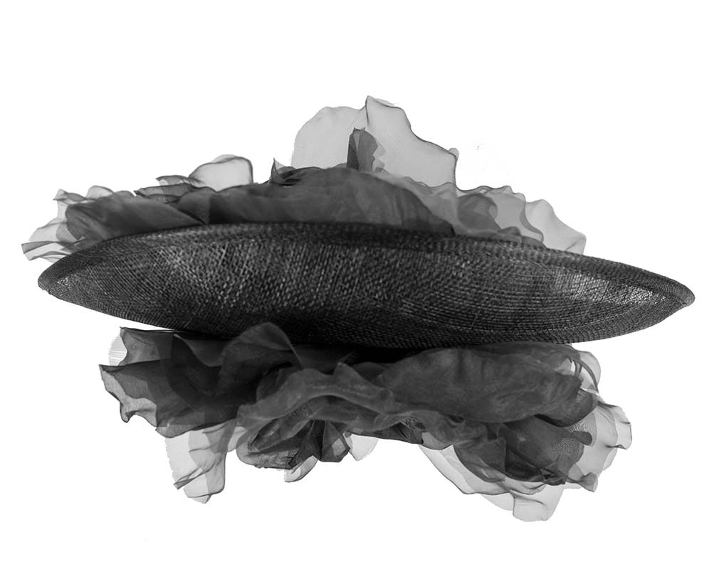 Large black plate racing fascinator by Fillies Collection - Hats From OZ UK Large black plate racing fascinator by Fillies Collection - Image 7