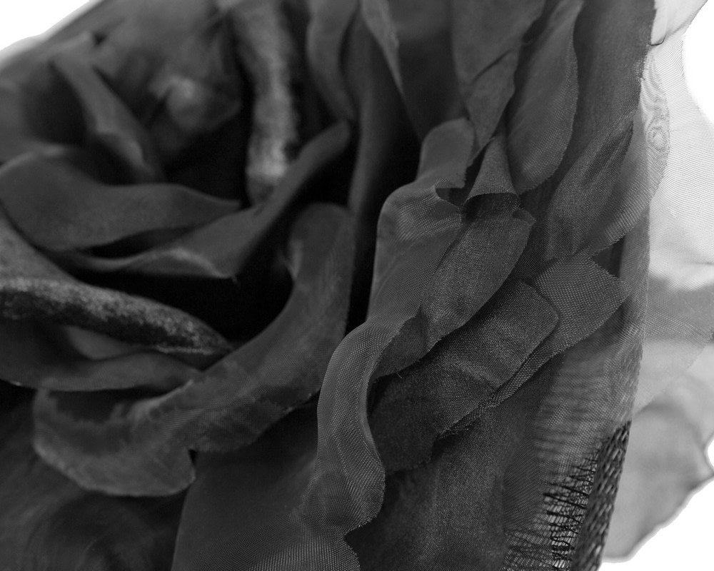 Large black plate racing fascinator by Fillies Collection - Hats From OZ UK Large black plate racing fascinator by Fillies Collection - Image 5