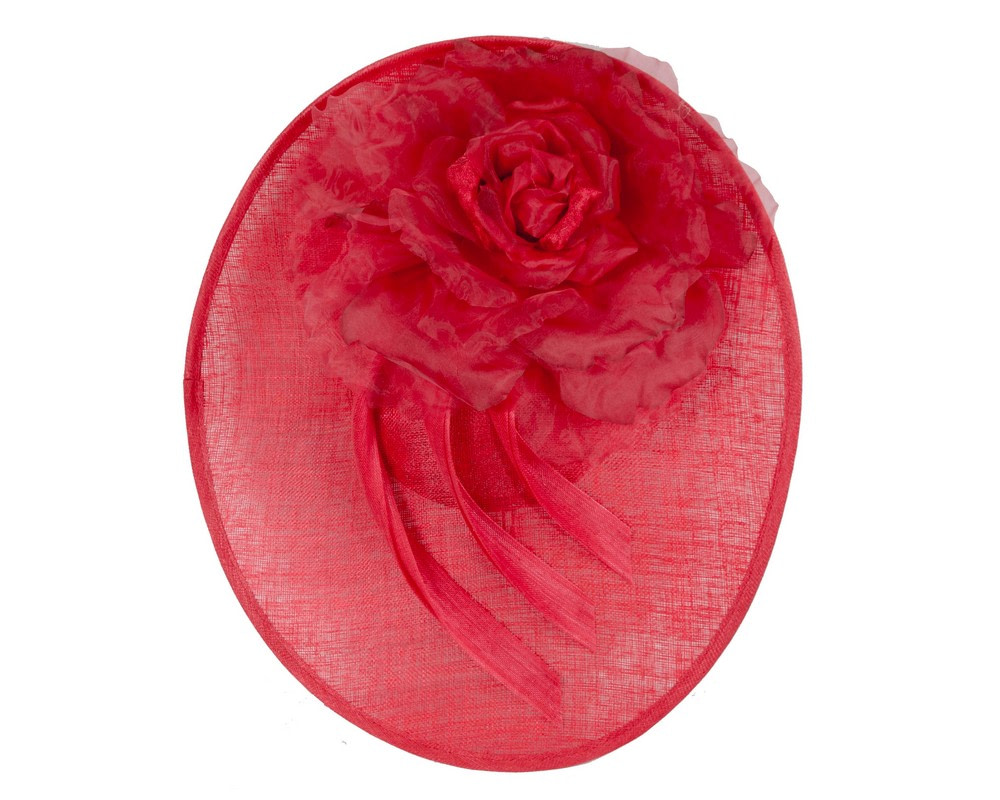 Large red plate racing fascinator by Fillies Collection - Hats From OZ UK Large red plate racing fascinator by Fillies Collection - Image 3