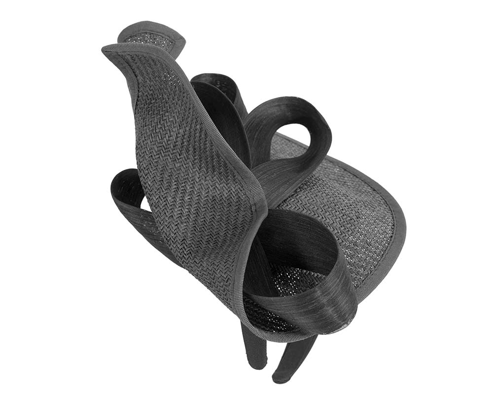 Large black Fillies Collection racing fascinator with bow - Hats From OZ UK Large black Fillies Collection racing fascinator with bow - Image 4