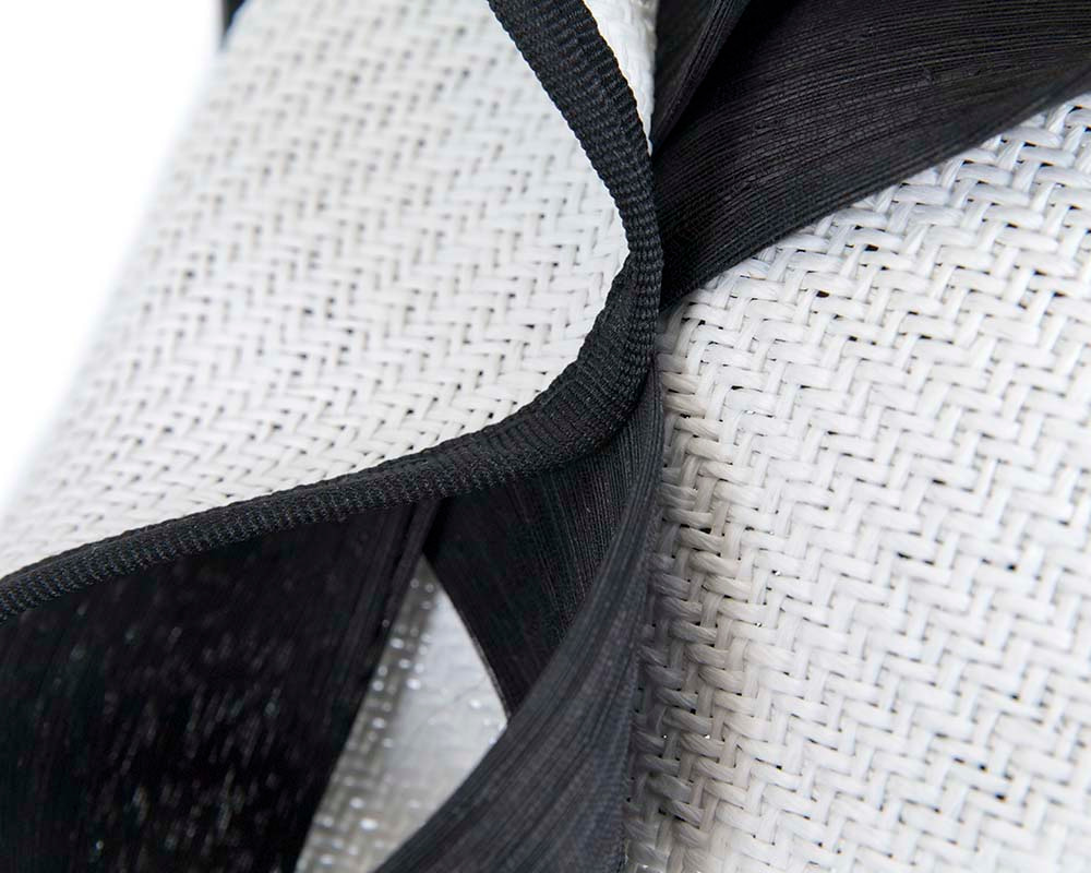 Large white & black Fillies Collection racing fascinator with bow - Hats From OZ UK Large white & black Fillies Collection racing fascinator with bow - Image 5