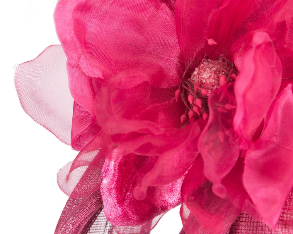 Astonishing fuchsia pillbox racing fascinator by Fillies Collection - Hats From OZ UK Astonishing fuchsia pillbox racing fascinator by Fillies Collection - Image 3