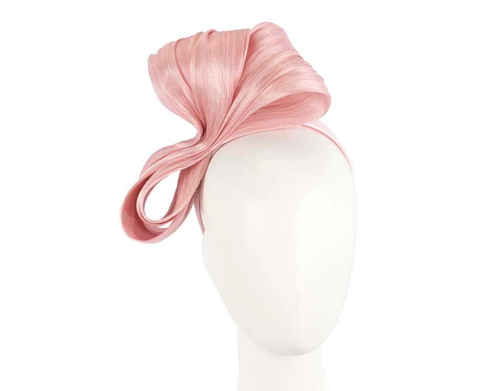 Exclusive blush silk abaca bow by Fillies Collection - Hats From OZ UK | S242BLSH Exclusive blush silk abaca bow by Fillies Collection - Hats From OZ UK