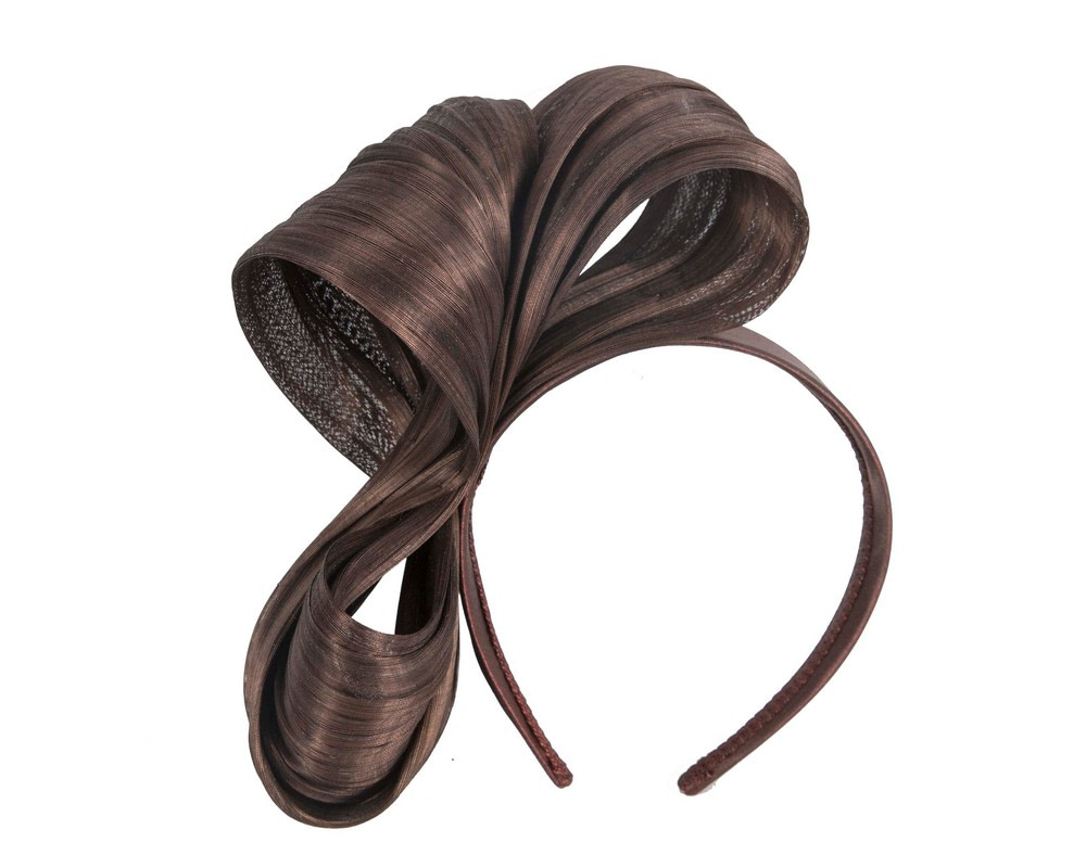 Exclusive chocolate-color silk abaca bow by Fillies Collection - Hats From OZ UK Exclusive chocolate-color silk abaca bow by Fillies Collection - Image 2