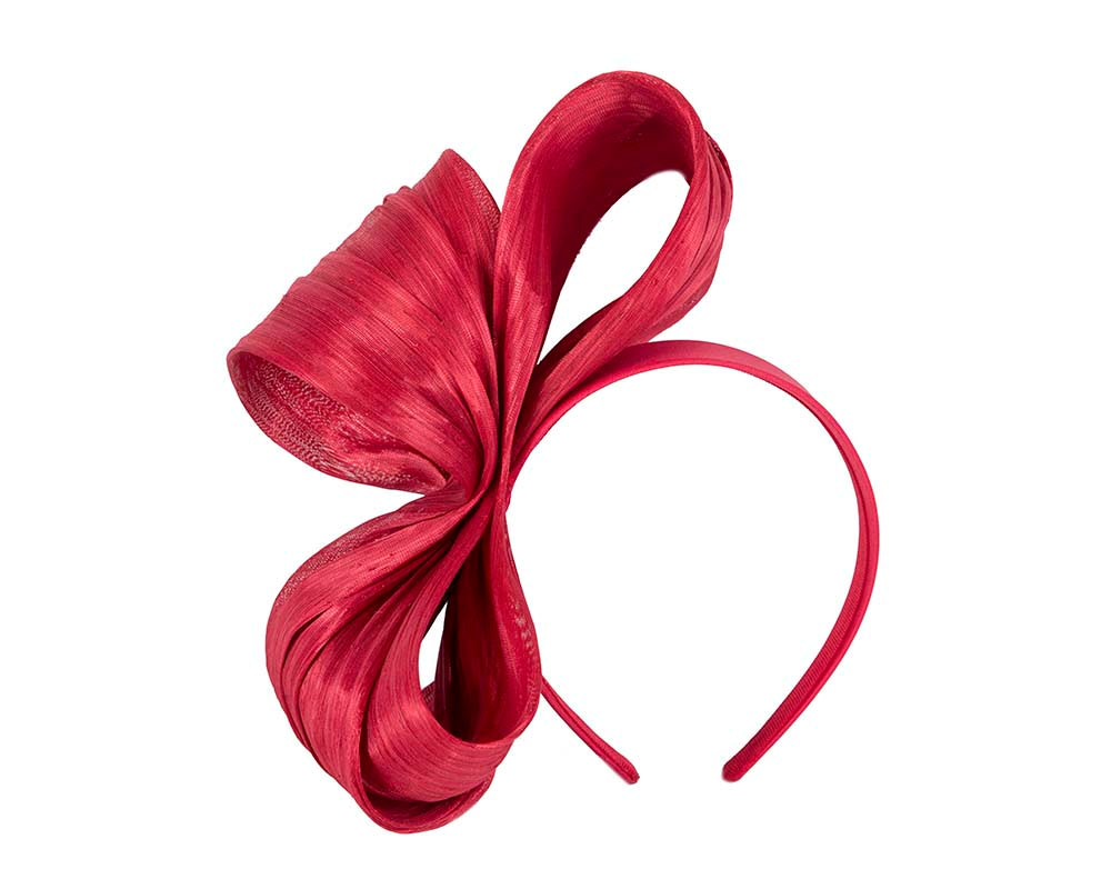Exclusive red silk abaca bow by Fillies Collection - Hats From OZ UK Exclusive red silk abaca bow by Fillies Collection - Image 2