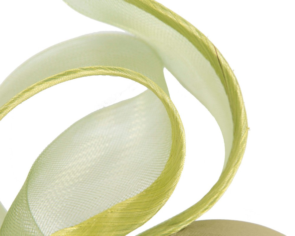 Sculptured lime green racing fascinator by Fillies Collection - Hats From OZ UK Sculptured lime green racing fascinator by Fillies Collection - Image 3