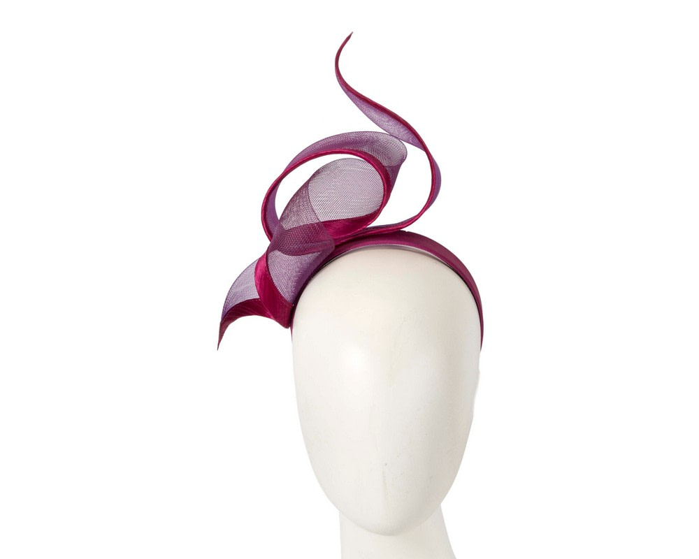 Sculptured magenta racing fascinator by Fillies Collection - Hats From OZ UK | S246MA Sculptured magenta racing fascinator by Fillies Collection - Hats From OZ UK