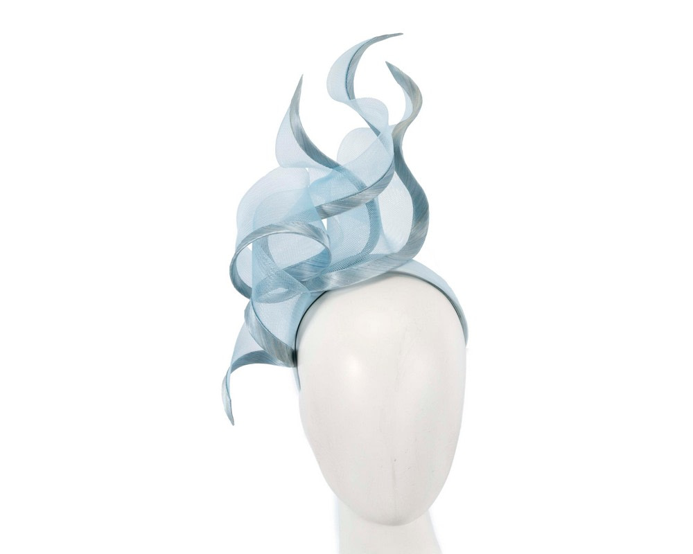 Bespoke light blue racing fascinator by Fillies Collection - Hats From OZ UK