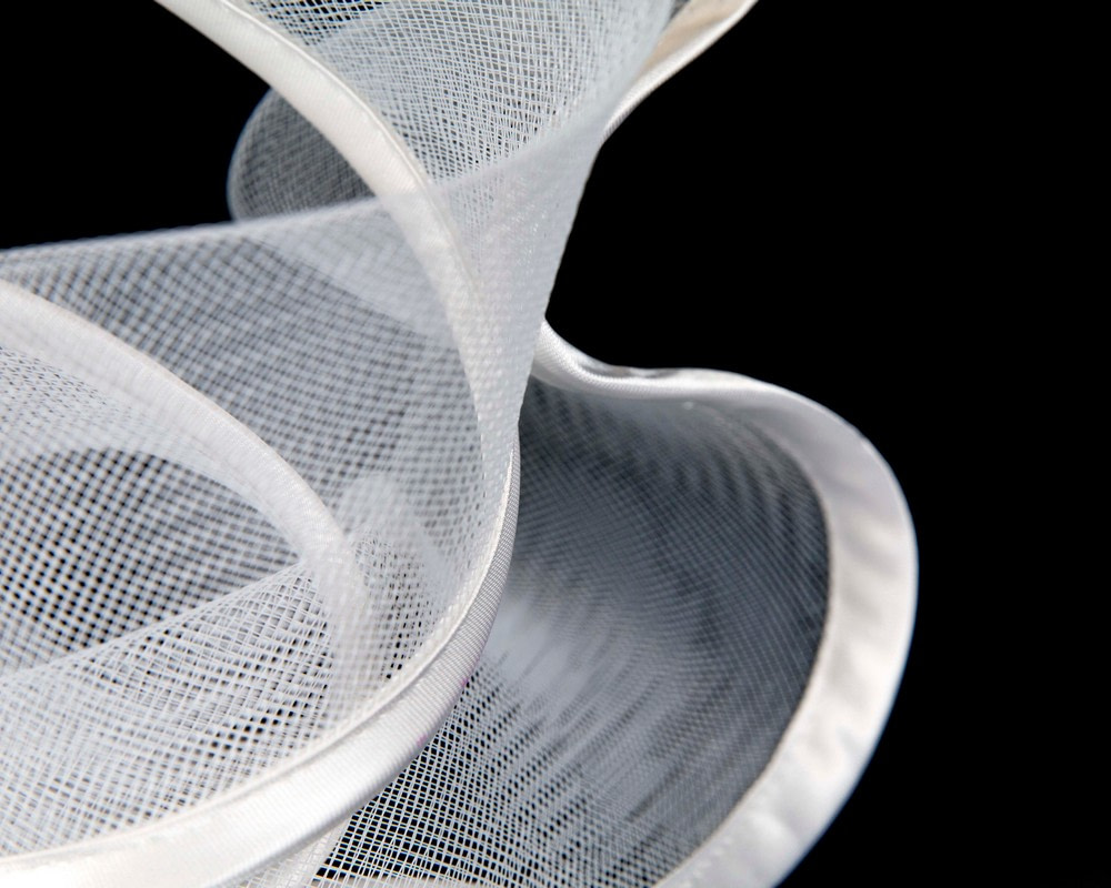 Bespoke white racing fascinator by Fillies Collection - Hats From OZ UK Bespoke white racing fascinator by Fillies Collection - Image 3