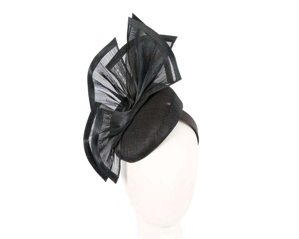 Bespoke black racing fascinator by Fillies Collection - Hats From OZ UK
