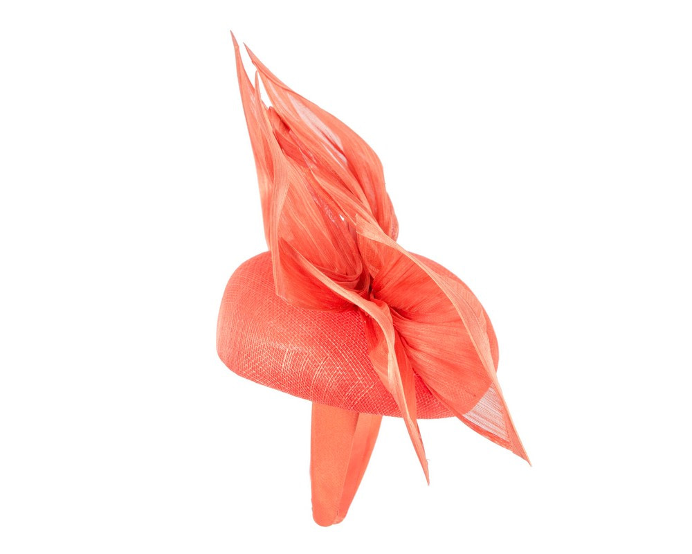 Bespoke orange racing fascinator by Fillies Collection - Image 4