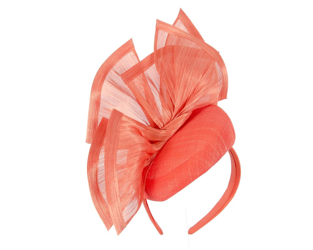 Bespoke orange racing fascinator by Fillies Collection - Image 2