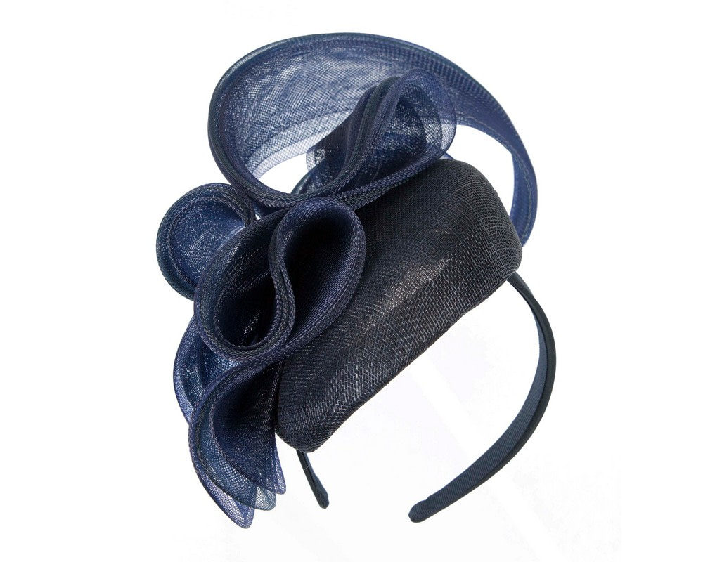 Navy racing fascinator by Fillies Collection - Hats From OZ UK Navy racing fascinator by Fillies Collection - Image 2