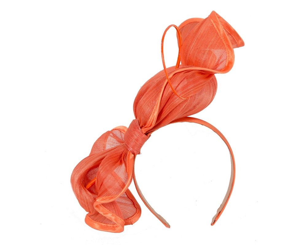 Orange racing fascinator by Fillies Collection - Image 2