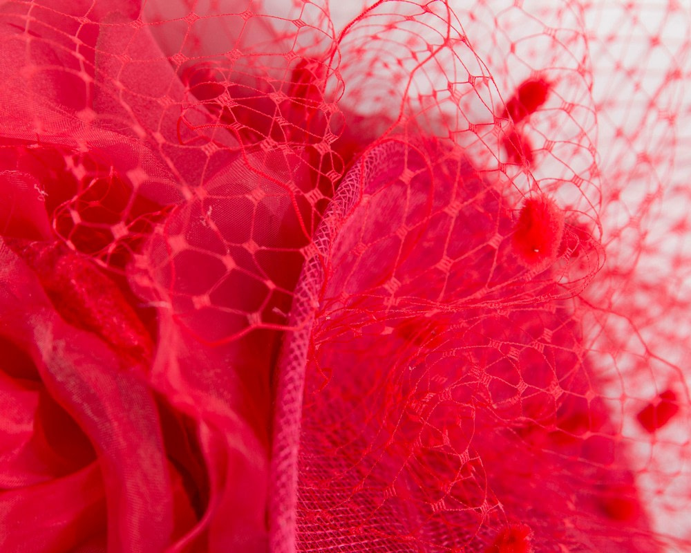 Exclusive red fascinator by Fillies Collection - Hats From OZ UK Exclusive red fascinator by Fillies Collection - Image 3