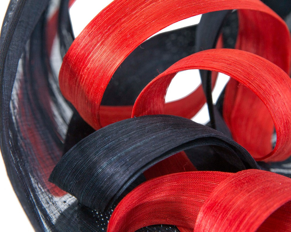 Large Navy & Orange fascinator by Fillies Collection - Hats From OZ UK Large Navy & Orange fascinator by Fillies Collection - Image 5