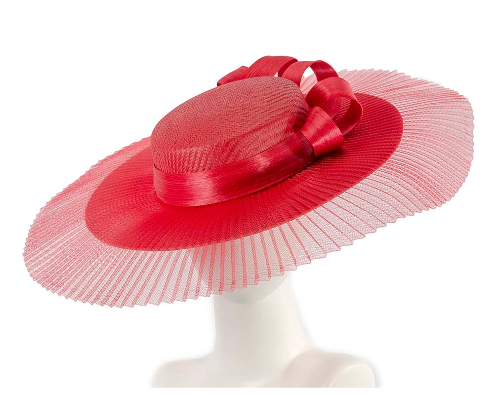 Large red boater hat by Fillies Collection - Hats From OZ UK