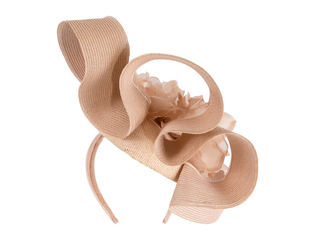 Large nude fascinator with flower by Fillies Collection - Hats From OZ UK Large nude fascinator with flower by Fillies Collection - Image 6