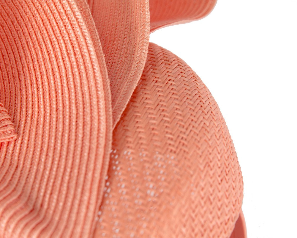 Coral pillbox fascinator by Fillies Collection S286 - Image 5