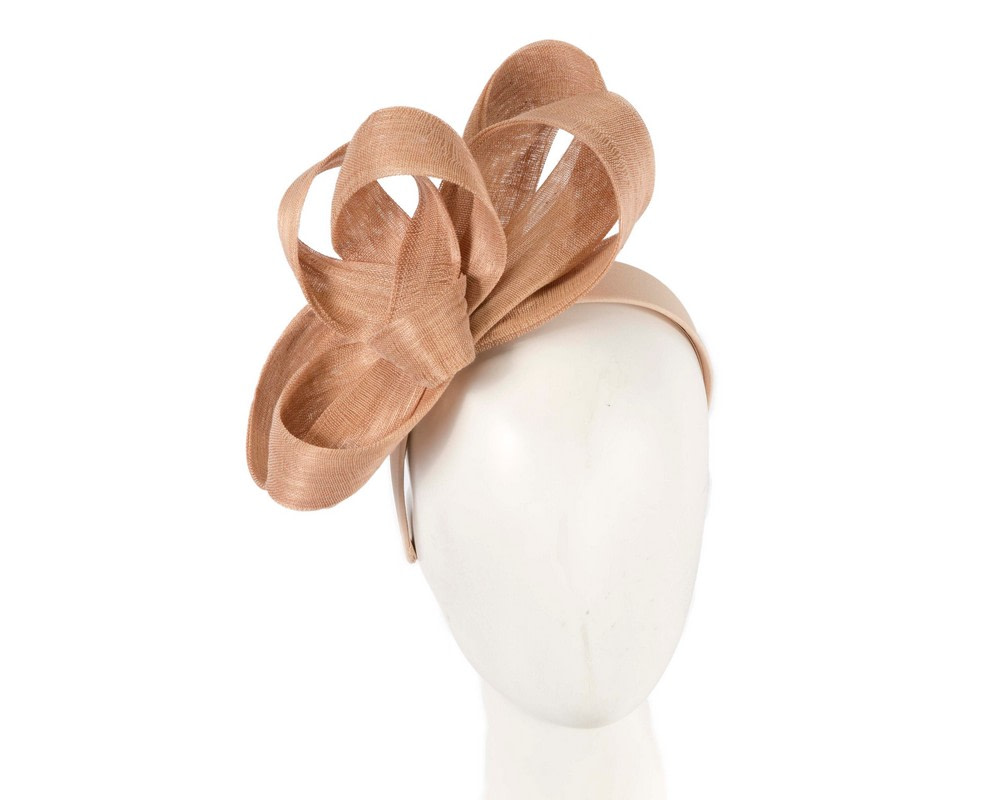 Nude abaca loops racing fascinator by Fillies Collection - Hats From OZ UK