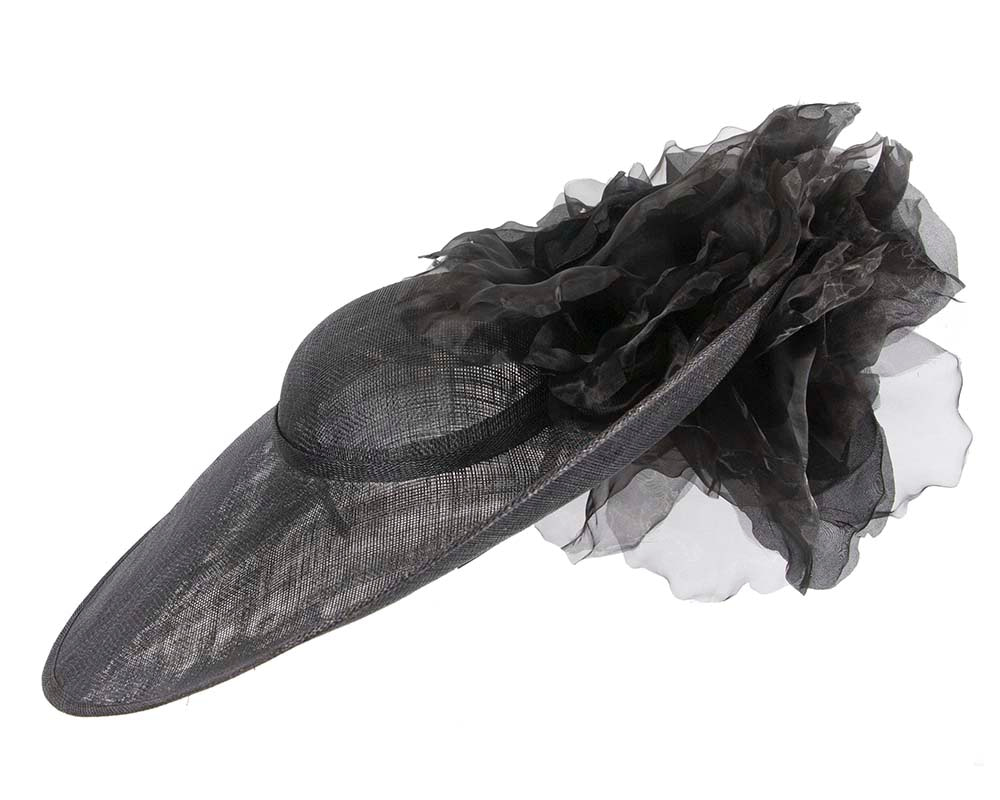 Large black racing fascinator hat by Fillies Collection - Hats From OZ UK Large black racing fascinator hat by Fillies Collection - Image 3