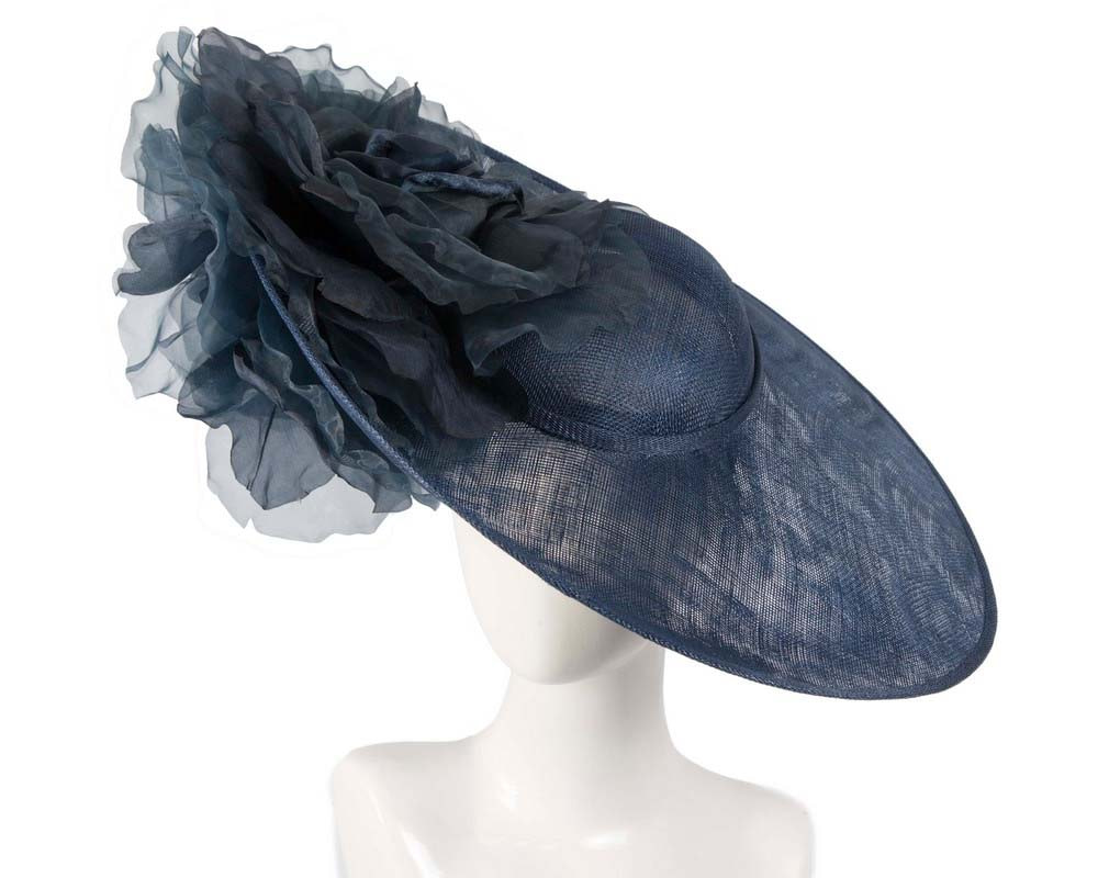 Large navy racing fascinator hat by Fillies Collection - Hats From OZ UK