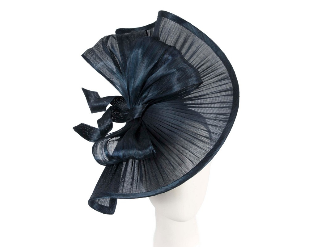 Large navy jinsin racing fascinator by Fillies Collection - Hats From OZ UK