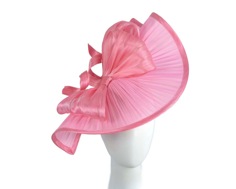Large pink jinsin racing fascinator by Fillies Collection - Hats From OZ UK | S291PI Large pink jinsin racing fascinator by Fillies Collection - Hats From OZ UK