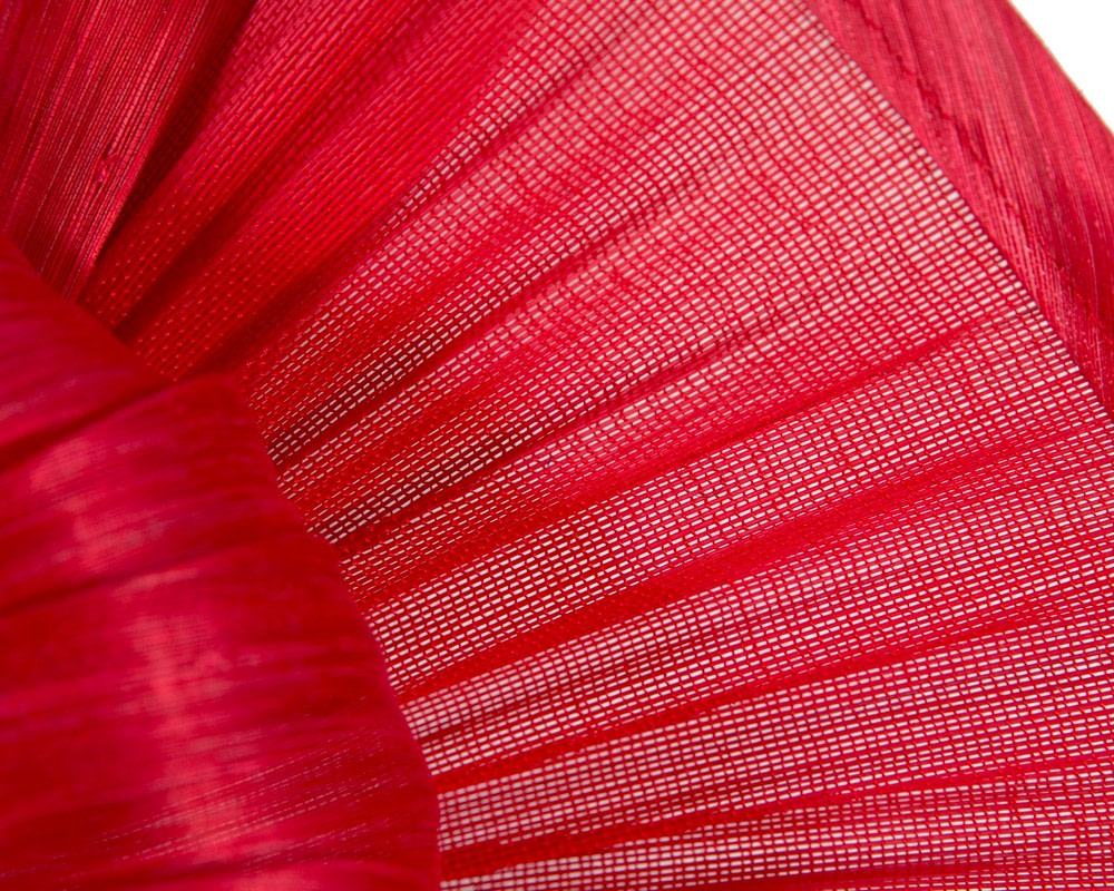 Large red jinsin racing fascinator by Fillies Collection - Hats From OZ UK Large red jinsin racing fascinator by Fillies Collection - Image 3