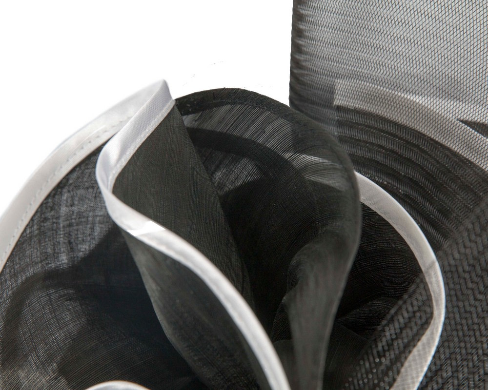 Large black & white racing fascinator by Fillies Collection - Hats From OZ UK Large black & white racing fascinator by Fillies Collection - Image 3
