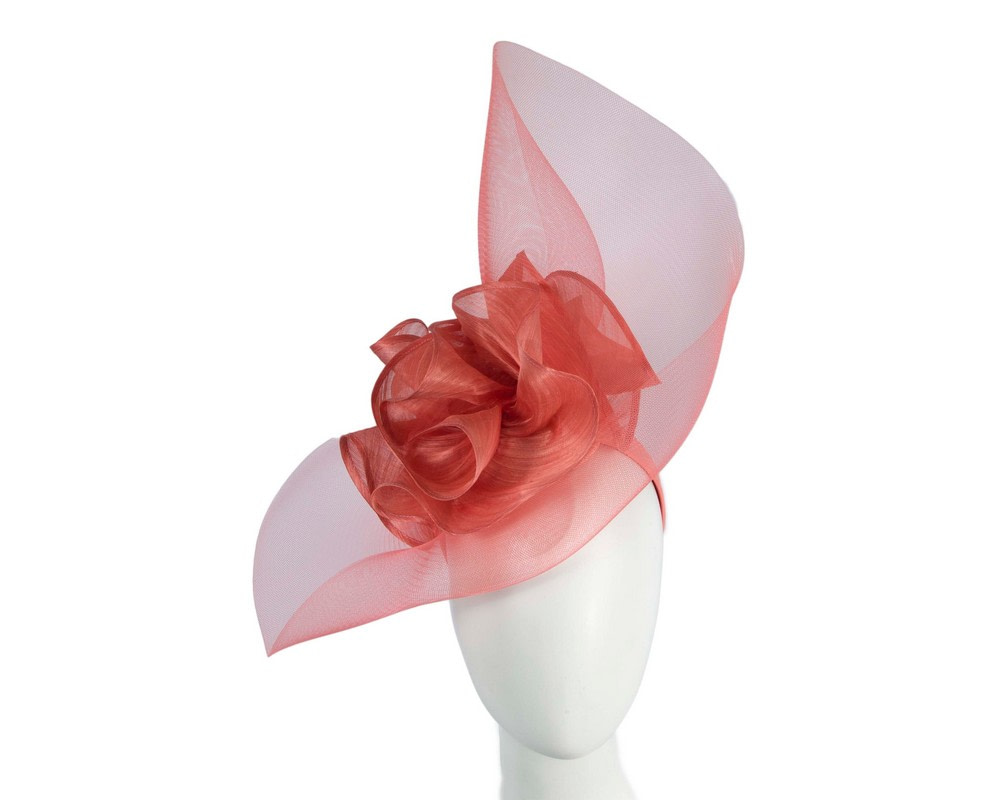 Large coral racing fascinator by Fillies Collection - Hats From OZ UK