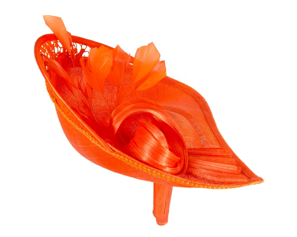 Bespoke orange racing fascinator by Fillies Collection S293 - Hats From OZ UK Bespoke orange racing fascinator by Fillies Collection S293 - Image 4