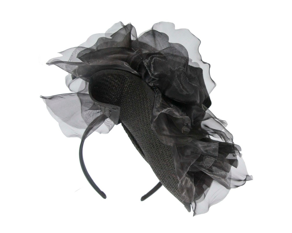 Exclusive black fascinator with flower by Fillies Collection - Hats From OZ UK Exclusive black fascinator with flower by Fillies Collection - Image 6