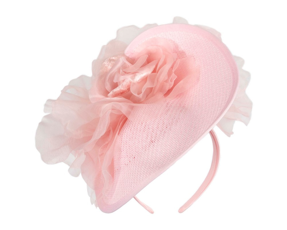 Exclusive pink fascinator with flower by Fillies Collection - Hats From OZ UK Exclusive pink fascinator with flower by Fillies Collection - Image 2