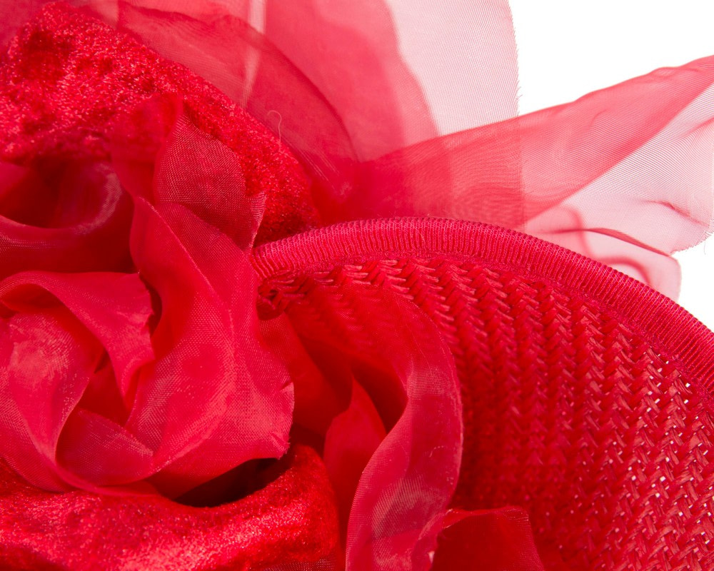 Exclusive red fascinator with flower by Fillies Collection - Hats From OZ UK Exclusive red fascinator with flower by Fillies Collection - Image 5