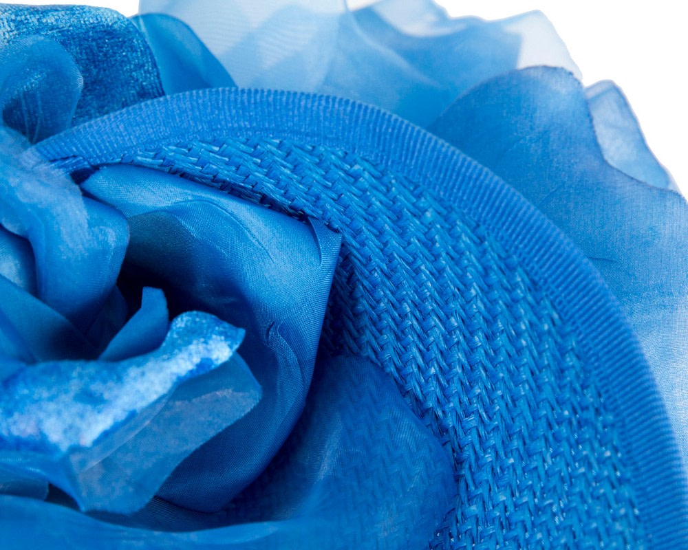 Exclusive blue fascinator with flower by Fillies Collection - Hats From OZ UK Exclusive blue fascinator with flower by Fillies Collection - Image 5