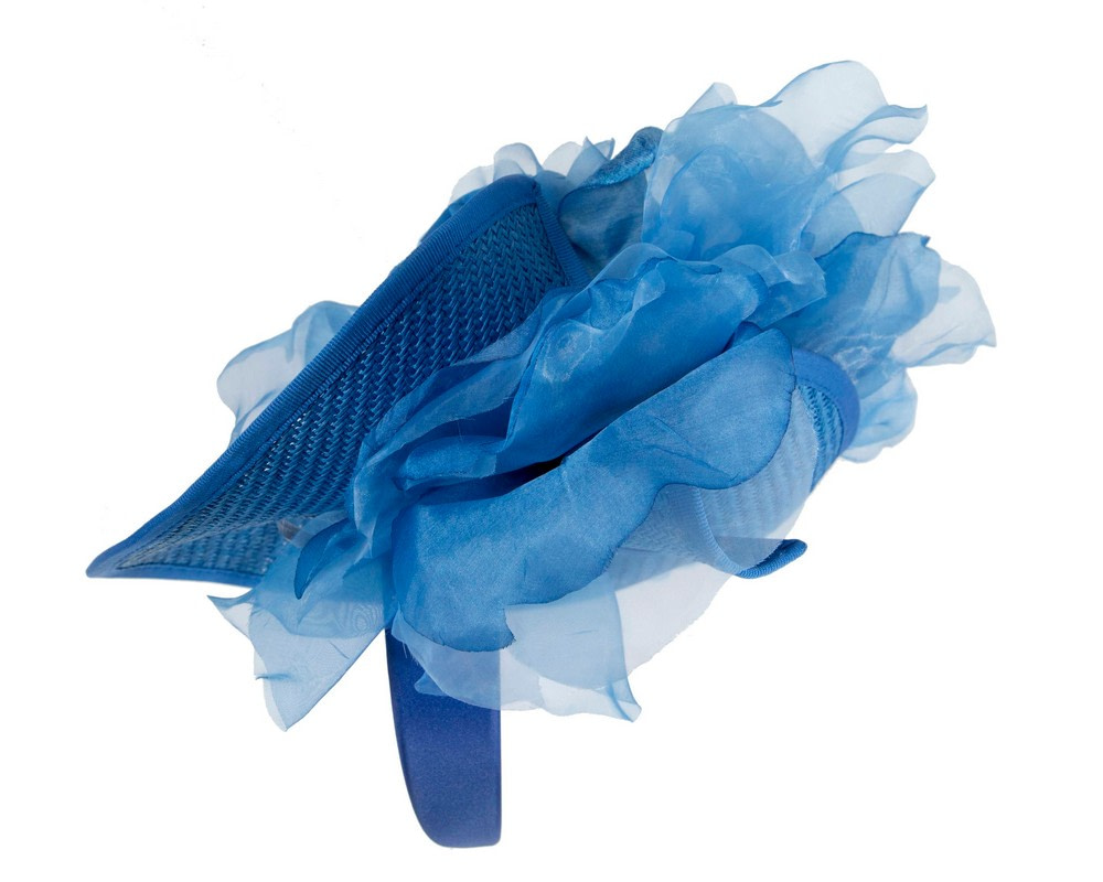 Exclusive blue fascinator with flower by Fillies Collection - Hats From OZ UK Exclusive blue fascinator with flower by Fillies Collection - Image 3