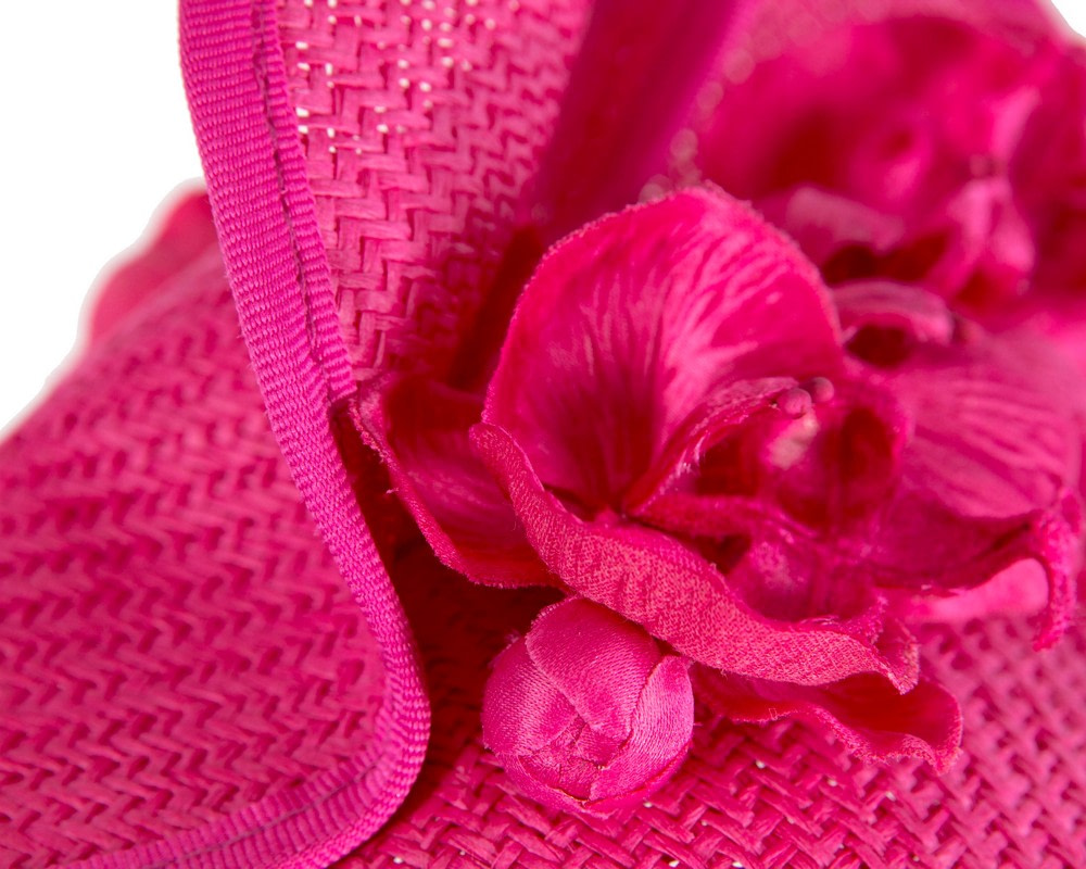 Fuchsia spring racing fascinator with orchid - Hats From OZ UK Fuchsia spring racing fascinator with orchid - Image 5