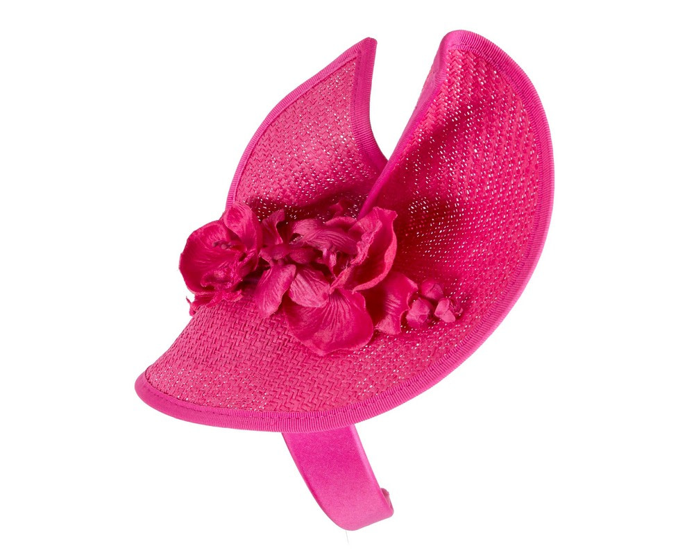 Fuchsia spring racing fascinator with orchid - Hats From OZ UK Fuchsia spring racing fascinator with orchid - Image 3