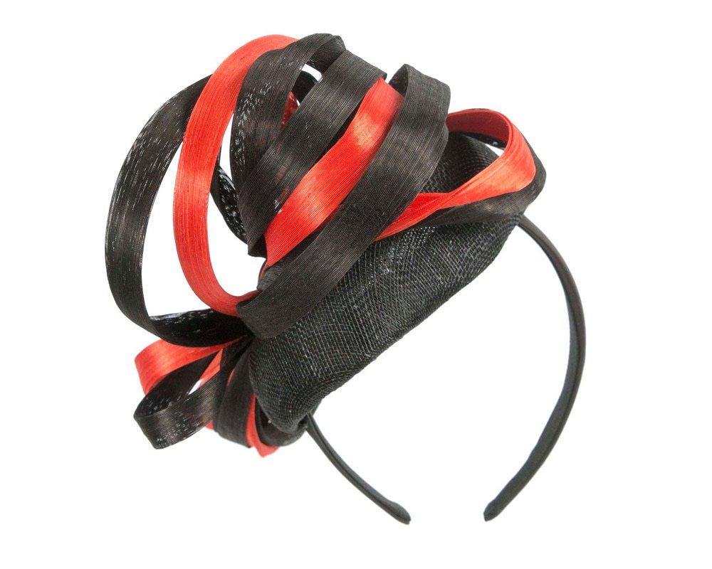 Exclusive black & orange pillbox fascinator by Fillies Collection - Image 6
