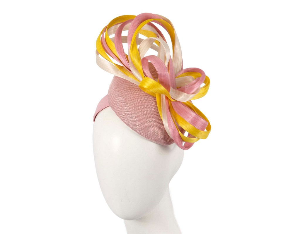 Exclusive multi-colored pillbox fascinator by Fillies Collection - Hats From OZ UK