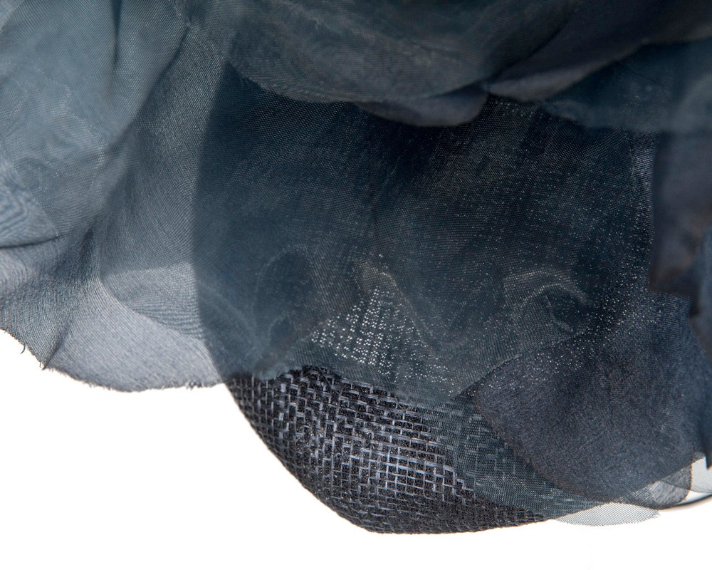 Navy flower pillbox fascinator by Fillies Collection - Hats From OZ UK Navy flower pillbox fascinator by Fillies Collection - Image 5