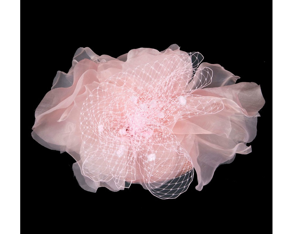 Pink flower pillbox fascinator by Fillies Collection - Hats From OZ UK Pink flower pillbox fascinator by Fillies Collection - Image 6