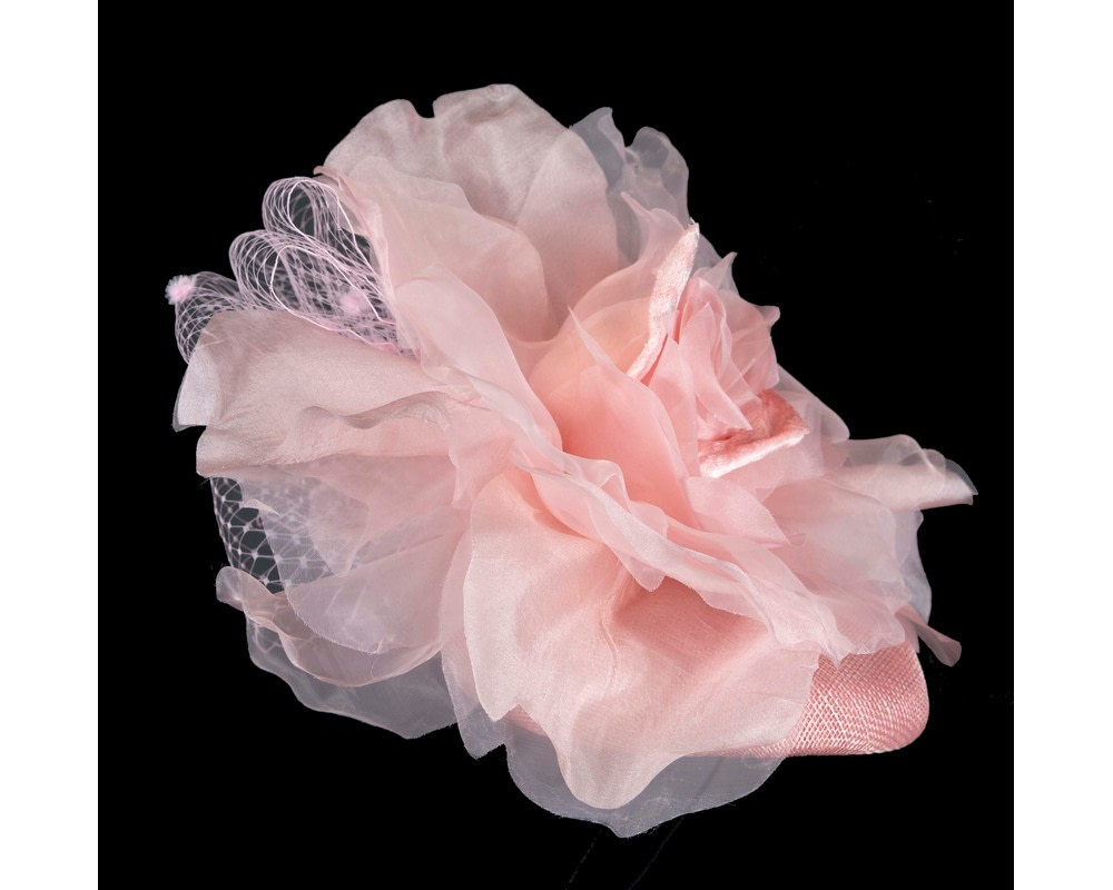 Pink flower pillbox fascinator by Fillies Collection - Hats From OZ UK Pink flower pillbox fascinator by Fillies Collection - Image 4